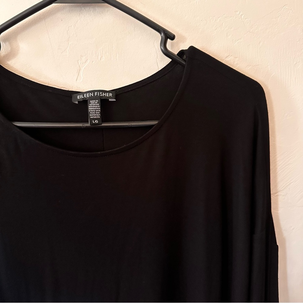 Eileen Fisher Black Signature Lightweight Viscose
Jersey Dress